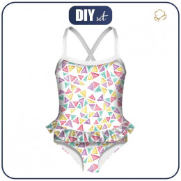 Girl's swimsuit - TROPICAL TRIANGLES