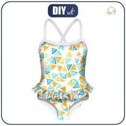 Girl's swimsuit - TROPICAL TRIANGLES no. 2