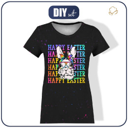 WOMEN’S T-SHIRT - HAPPY EASTER / neon - sewing set