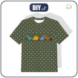 KID’S T-SHIRT - COLORFUL DINOSAURS - single jersey ITY