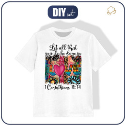 KID’S T-SHIRT - COLORS LOVE / white - sewing set