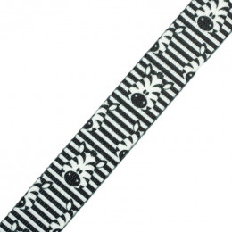 Smooth webbing tape - ZEBRAS / Choice of sizes