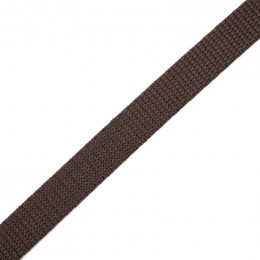 Webbing tape 15mm - dark brown