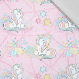 UNICORNS AND FLOWERS pat. 2 (WONDERLAND) - Cotton woven fabric