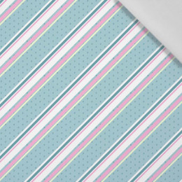 STRIPES ON DOTS  pat. 1 (PUMPKIN GARDEN) - Cotton woven fabric