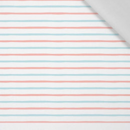 PINK - MINT STRIPES (PASTEL SKY) - Cotton woven fabric