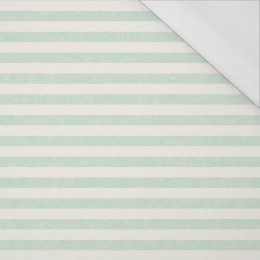 STRIPES 1x1 - acid ecru / acid mint - single jersey with elastane 