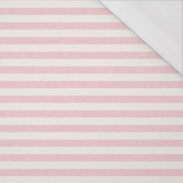 STRIPES 1x1 - acid ecru / acid pink - single jersey with elastane 