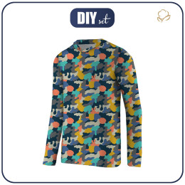 THERMO KIDS BLOUSE (BILLIE) - CAMOUFLAGE COLORFUL pat. 2 - sewing set