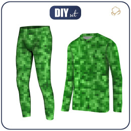 THERMO BOY'S SET (LUCAS) - PIXELS pat. 2 / green - sewing set