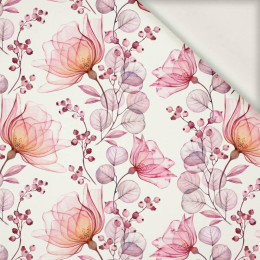 FLOWERS pat. 4 (pink) - viscose woven fabric
