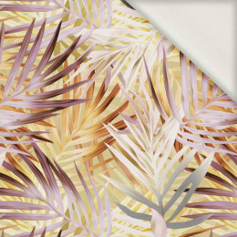 PALM LEAVES pat. 2 (gold) - viscose woven fabric