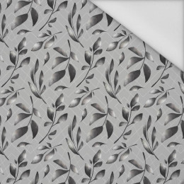  LEAVES pat. 14 / grey - Waterproof woven fabric