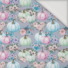 PUMPKINS AND FLOWERS pat. 1 (PUMPKIN GARDEN) - Viscose jersey