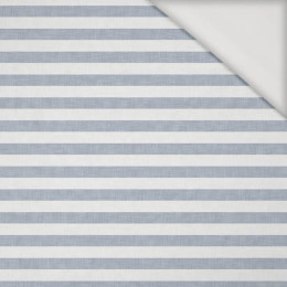 STRIPES 1x1 - acid white/ acid blue - Viscose jersey