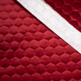 RED - Quilted honeycomb velour