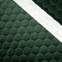100cm - BOTTLED GREEN - Quilted honeycomb velour