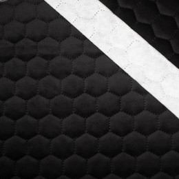 BLACK - Quilted honeycomb velour