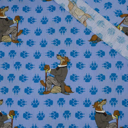 WOLF / paw prints - Cotton woven fabric