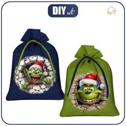 Gift pouches - GREEN CREATURE - sewing set
