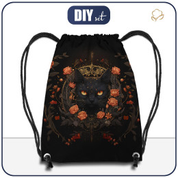 GYM BAG - GOTHIC CAT - sewing set