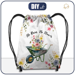 GYM BAG - NO RAIN, NO FLOWER - sewing set