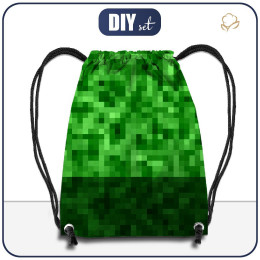 GYM BAG - PIXELS pat. 2 / green - sewing set