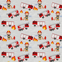 FIRE BRIGADE / fire - Cotton woven fabric