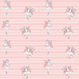 FAIRIES / pink - Cotton woven fabric