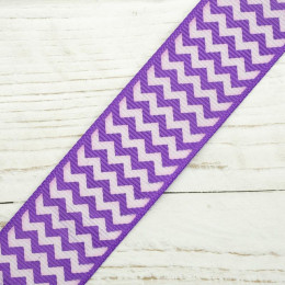 Grosgrain with zigzag 25mm - purple 
