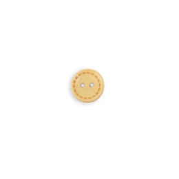 Lacquered wooden button with stitching 13mm