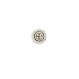 Plastic button 13mm four hole - white/grey