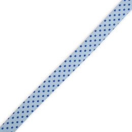 Cotton Bias Binding Tape 18mm in stars - light blue