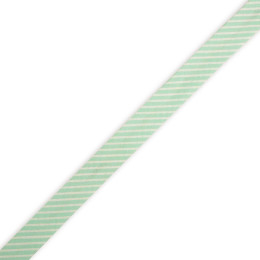 Cotton Bias Binding Tape 18mm in Diagonal stripes - mint