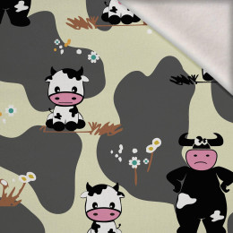 COWS ON BEIGE - brushed knitwear with elastane ITY