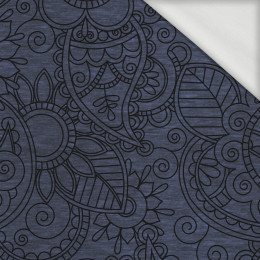MEHNDI BLACK / melange jeans - looped knit fabric with elastane ITY
