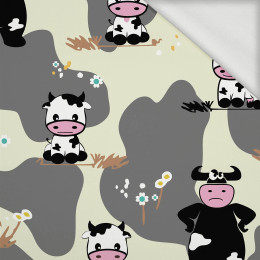 COWS ON BEIGE - French terry with elastane 