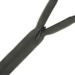 Invisible coil zipper closed-end 16cm - dark grey