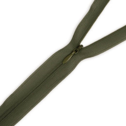 Invisible coil zipper closed-end 20cm - khaki