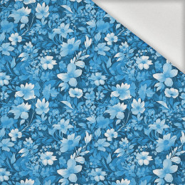 TRANQUIL BLUE / FLOWERS - viskose batiste