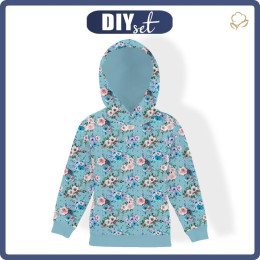 KIDS HOODIE (ALEX) - FLOWER BOUQUET  pat. 8 (PUMPKIN GARDEN) - sewing set