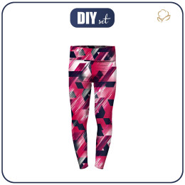 GIRLS THERMO LEGGINGS (DORA) - CYBER PINK  - sewing set