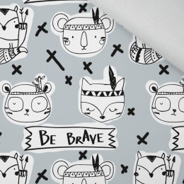 BE BRAVE /  BOHO (SCHOOL DRAWINGS) - brushed knitwear with elastane ITY