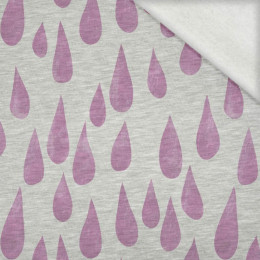 BIG DROPS ( pink )  / M-01 melange light grey - brushed knitwear with elastane