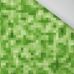 PIXELS pat. 2 / lime - brushed knitwear with elastane ITY