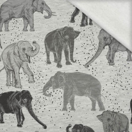 ELEPHANTS / M-01 melange light grey - brushed knitwear with elastane