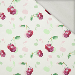 CHERRIES / PAT. 2 - brushed knit fabric with teddy / alpine fleece