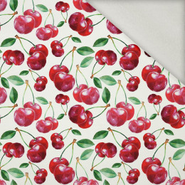 CHERRIES / PAT. 5 - brushed knit fabric with teddy / alpine fleece