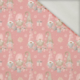 CHRISTMAS GNOMES PAT. 2 - brushed knit fabric with teddy / alpine fleece