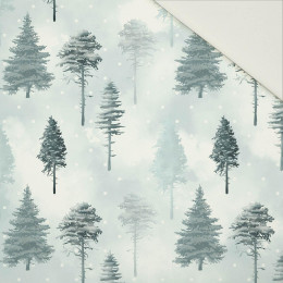 SNOWY TREES (WINTER IN THE MOUNTAINS) - Cotton drill